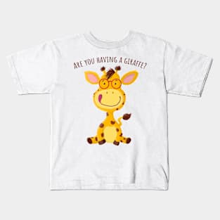 Little Gregor Giraffe Speaks Cockney Rhyming Slang Kids T-Shirt